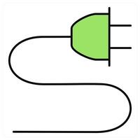 Socket and plugin icon concept vector