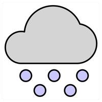 Snowfall and snow icon concept vector