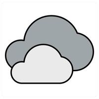 Cloud and sunny icon concept vector
