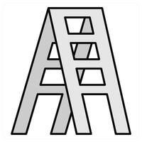 Ladder and career icon concept vector