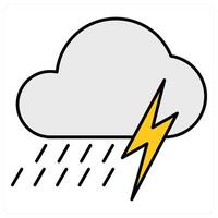 Thunderstorm and bolt icon concept vector