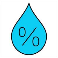 Humidity Percentage and humidity icon concept vector