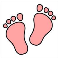 Baby Footptrints and step icon concept vector