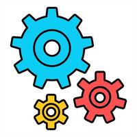 Configuration and settings icon concept vector