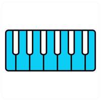 Piano and keyboard icon concept vector