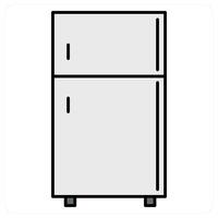 Referigerator and fridge icon concept vector