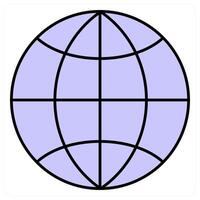 Globe and earth icon concept vector