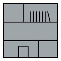 Book Shelf and house icon concept vector