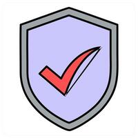 Security Shield and protection icon concept vector