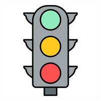 Traffic Light and control icon concept vector