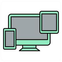 Responsive and mobile icon concept vector