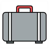 Briefcase and bag icon concept vector