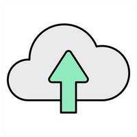 Cloud Upoad and cloud icon concept vector