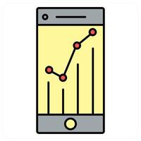 Mobile Analysis and app icon concept vector