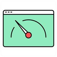 Speedometer and dashboard icon concept vector