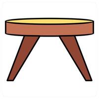 Table and round icon concept vector
