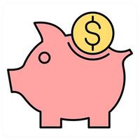 Money Savings and earnings icon concept vector
