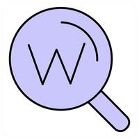 Search and find icon concept vector