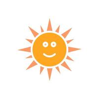 Sun with Face Icon Design vector