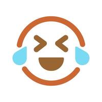Face with Tears of Joy Icon Design vector