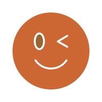Winking Face Icon Design vector