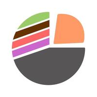 Pie Chart Icon Design vector
