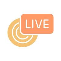 Live Broadcast Icon Design vector