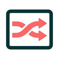 Shuffle Tracks Button Icon Design vector