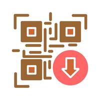 QR Code Download Icon Design vector