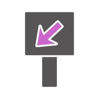 Diagonal Down Left Arrow Icon Design vector