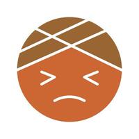 Face with Head-Bandage Icon Design vector