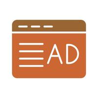 Ad Placement Icon Design vector