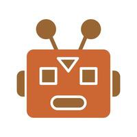 Robot Face Icon Design vector
