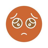 Pleading Face Icon Design vector
