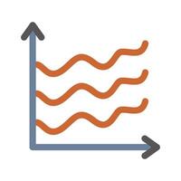 Spline Chart Icon Design vector
