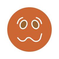 Woozy Face Icon Design vector