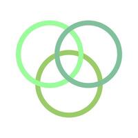 Venn Diagram Icon Design vector