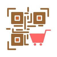 QR Code Shopping Icon Design vector
