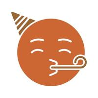 Partying Face Icon Design vector