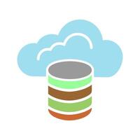 Cloud Database Icon Design vector