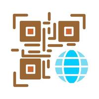 QR Code Website Icon Design vector
