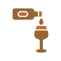 Wine Poured Icon Design vector
