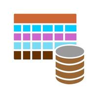Table Data Icon Design vector