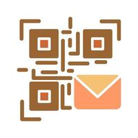 QR Code Email Icon Design vector