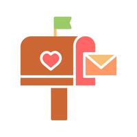 Mailbox with Mail Icon Design vector