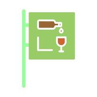 Wine Bar Sign Icon Design vector