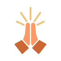 Folded Hands Icon Design vector
