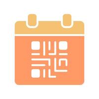 QR Code Calendar Icon Design vector