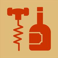 Wine Corkscrew Icon Design vector