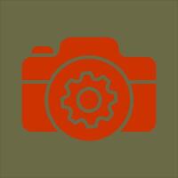Camera Settings Icon Design vector